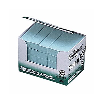 まとめ 3M ポスト・イット エコノパック見出し 再生紙 50×15mm ブルー 7001-B 1パック25冊  ×10セット