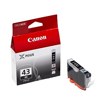 （まとめ） キャノン Canon インクタンク BCI-43BK ブラック 6376B001 1個 【×3セット】