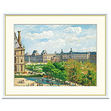 額絵 カルーゼル広場、パリ カミーユ・ピサロ 42x34cm 三幸