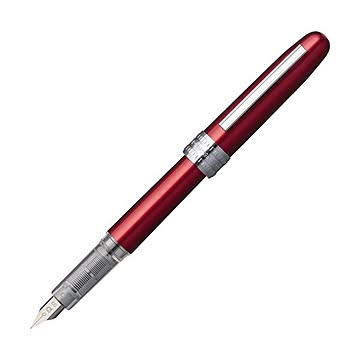 (まとめ) プラチナ 万年筆 プレジール #70レッド 細字（化粧箱入） PGB-1000#70-2 1本 【×10セット】