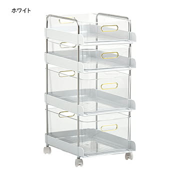 ワゴン 4段 組立式 ONLS0133 幅270x奥行365x高さ600mm B.Bファニシング