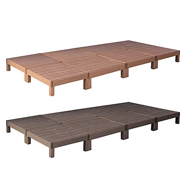 Ecofeel（エコフィール） 人工木ウッドデッキ 90×90cm 8台セット m11314