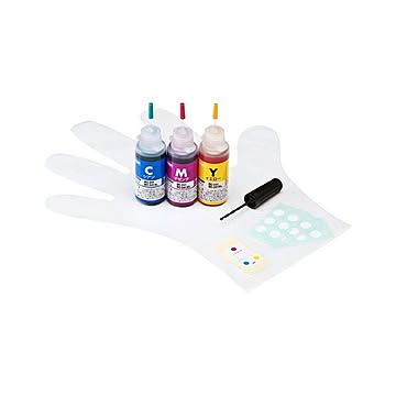 （まとめ）サンワサプライ 詰め替えインクBC-341用 INK-C341S30S【×2セット】