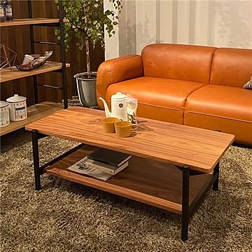 ブロス リビングテーブル テーブル ローテーブル フロアテーブル ソファテーブル リビング 机 棚付き おしゃれ 北欧 組立品【送料無料】