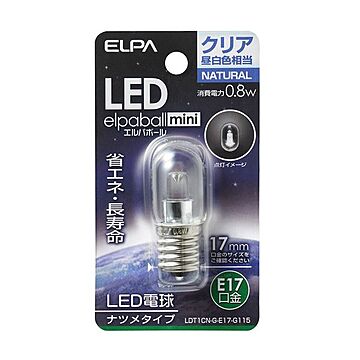 （まとめ） ELPA LEDナツメ球 電球 E17 クリア昼白色 LDT1CN-G-E17-G115 【×10セット】