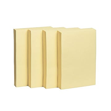 TANOSEE ふせん 75×50mmイエロー 1セット（50冊：10冊×5パック）