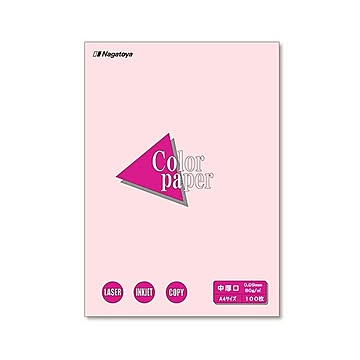 (まとめ) 長門屋商店 Color Paper A4 中厚口 さくら ナ-3219 1冊（100枚）  【×30セット】