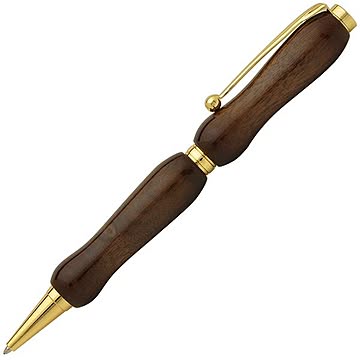 日本製 Air Brush Wood Pen サンバースト ボールペン(ギター塗装)【クロスタイプ/芯：0.7mm】胡桃/ウォールナット