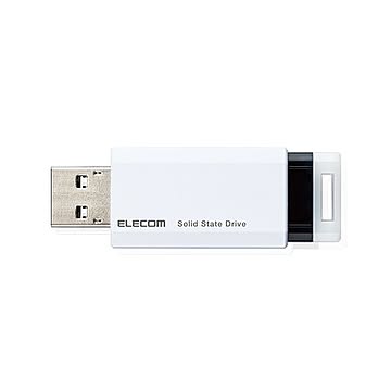 エレコム SSD 外付け ポータブル 1TB 小型 ノック式 USB3.2（Gen1）対応 ホワイト PS4/PS4Pro/PS5 ESD-EPK1000GWH