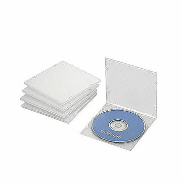 エレコム　Blu-ray/DVD/CDケース(スリム/PP/1枚収納)　CCD-JPCS5CR 管理No. 4953103399822