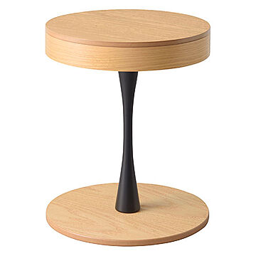 サイドテーブル W40×D40×H49 ナチュラル 収納付 天然木 テーブル