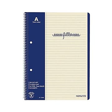 (まとめ) コクヨ フィラーノート（スパイラルとじ）B5 2穴 A罫（マージン罫入） 40枚 ス-10AN 1冊  【×50セット】