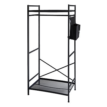 CLOSET ORGANIZER Bishop 【BLACK】  ハンガーラック 棚付き おしゃれ シンプル クローゼット 衣類収納 オーガナイザー ビショップ