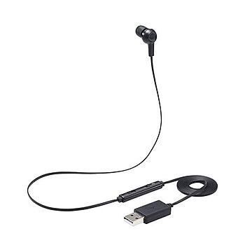 エレコム イヤホン インナーイヤー USB 片耳 カナル ミュートスイッチ付き モノラル インラインコントローラー ブラック PS4/5 NINTENDO SWITCH HS-EP18UBK