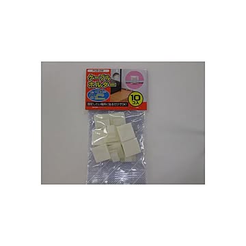 (まとめ)YAZAWA ケーブルホルダー中 白 10個入 FCB2W×20セット