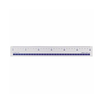 (まとめ) ライオン事務器 再生アクリル直線定規30cm No.10MR 1セット(10本) 【×5セット】