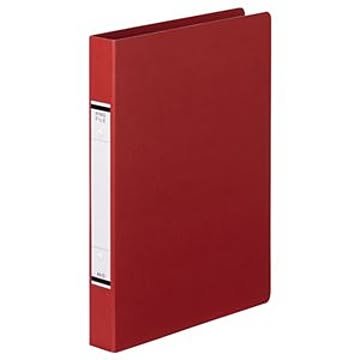 （まとめ） TANOSEE Oリングファイル（紙表紙） A4タテ 2穴 220枚収容 背幅36mm 赤 1冊 【×30セット】