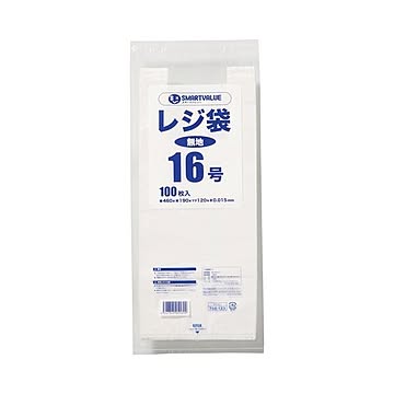 （まとめ） スマートバリュー レジ袋 16号 100枚 B916J×30セット