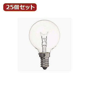 YAZAWA 25個セット ベビーボール球10WクリアE14 G501410CX25 管理No. 4560352868919