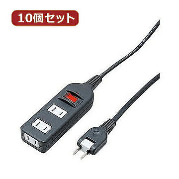 YAZAWA 10個セット ノイズフィルター集中スイッチ付タップ Y02BKNS315BKX10 管理No. 4560352866328