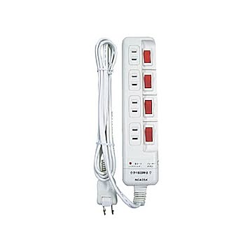 まとめ ノア 雷ガード付4個口4スイッチ省エネタップ NC-5570S 1個 ×10セット