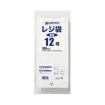 （まとめ） スマートバリュー レジ袋 12号 100枚 B912J×30セット