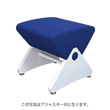 モナディー キャスター付きスツール ホワイト・ブルー布 エラストマー WAS01SC