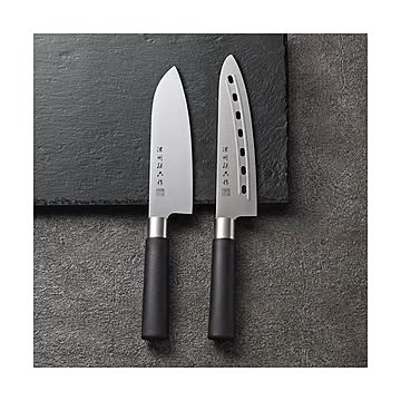 （まとめ）料理包丁2点セット（和式丸柄）【×2セット】