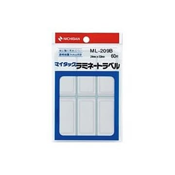 （まとめ）ニチバン マイタックラミネートラベル ML-209B 青枠【×20セット】
