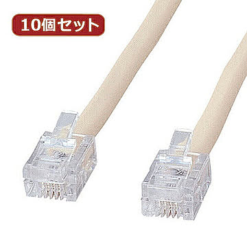 10個セット サンワサプライ シールド付ツイストモジュラーケーブル TEL-ST-02N2 TEL-ST-02N2X10 管理No. 4589452977307