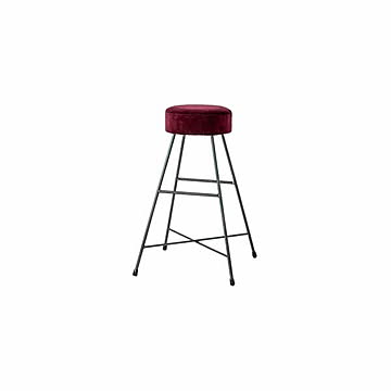 SIKAKU シカク HONI HIGH STOOl -MARU- HONI ハイスツール 丸形 11418 / 11419 / 11420 別珍 クロカワ鉄 イス 椅子 いす 昭和レトロ