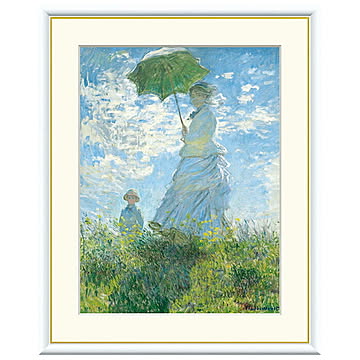 額絵 散歩、日傘をさす女性 クロード・モネ 42x34cm 三幸