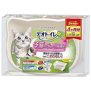 (まとめ）デオトイレ 子猫から体重5kgの成猫用 （ペット用品)【×4セット】