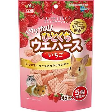 （まとめ） サクサク！ひとくちウエハース いちご 45個 （ペット用品） 【×12セット】【代引不可】
