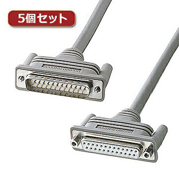 5個セット サンワサプライ RS-232Cケーブル(25pin延長用・3m) KRS-002KX5 管理No. 4589452968930