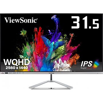 ビューソニックジャパン 31.5型ワイドモニター WQHD IPSパネル スリムベゼル HDR対応 VX3276-2K-MHD-72