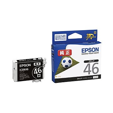 (まとめ) エプソン EPSON インクカートリッジ ブラック ICBK46 1個 【×10セット】