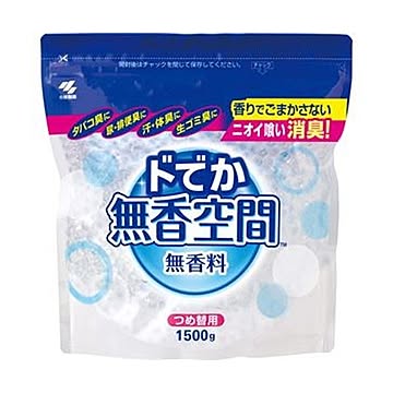 （まとめ）小林製薬 ドでか無香空間 つめ替用1500g 1パック【×10セット】