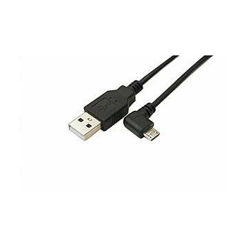 (まとめ)変換名人 USB A to micro左L型100cmケーブル USBA-MCLL/CA100×10セット