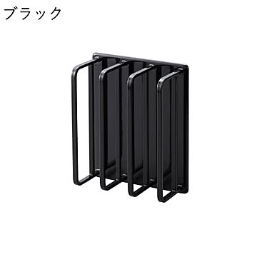 山崎実業 マグネットバスルーム風呂蓋ハンガー tower スチール ブラック