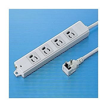 (まとめ)サンワサプライ 工事物件タップ(4個口・1m) TAP-K4L-1×2セット