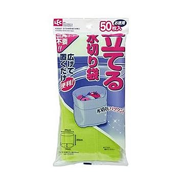 （まとめ）レック 立てる水切り袋 K00067 1セット（500枚：50枚×10パック）【×5セット】