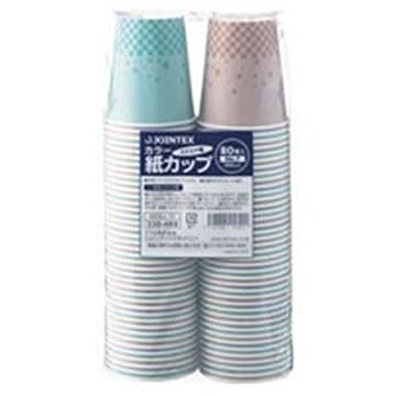 （まとめ）ジョインテックス カラー紙カップST柄 7oz 80個 N030J-7C×10セット