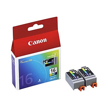 (まとめ) キヤノン Canon インクタンク BCI-16CLR カラー 9818A001 1パック（2個） 【×10セット】