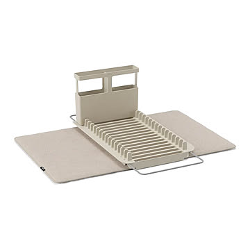 Umbra アンブラ UDRY Over the Sink Dish Rack with Mat ユードライ オーバーザシンク ドライングマット 水切りマット ディッシュラック シンク キッチン
