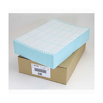 東洋印刷 ナナフォーム連続ラベル剥離紙ブルー 15×10インチ 24面 84×38mm NC15FB 1箱500折