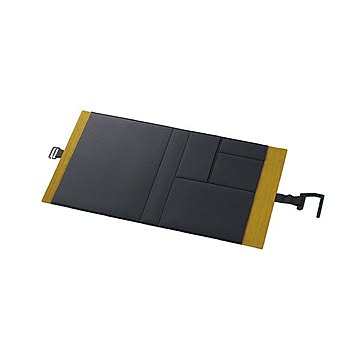 エレコム デスクマット PCマット 収納ポケット 折りたたみ式 バックハンガー付 MINIO スレートブラック×オーカーイエロー MP-MNODM01BK