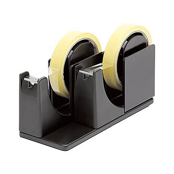 （まとめ） ソニック プロ テープカッター グライン 2連タイプ ブラック 【×3セット】