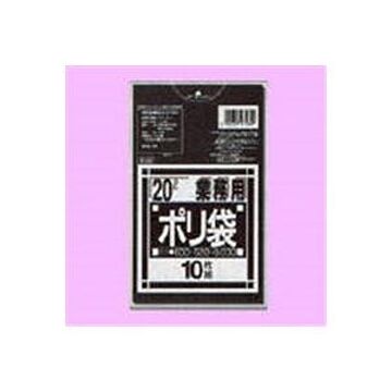 （まとめ）日本サニパック ポリゴミ袋 N-22 黒 20L 10枚【×50セット】