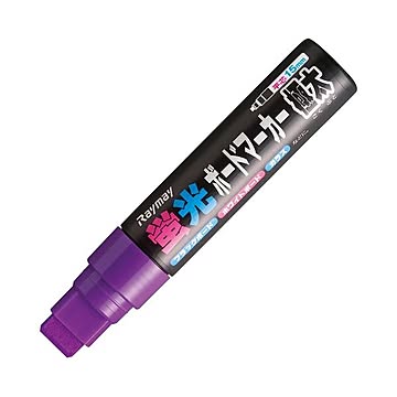 (まとめ) レイメイ藤井 蛍光ボードマーカー 極太 バイオレット LBM482V 1本 【×30セット】